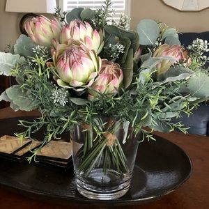 Protea faux flower bouquets